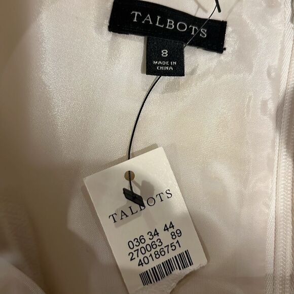 NWT Talbots Women’s Sleeveless Metallic Gold Link Dress Size 8. - Picture 4 of 9